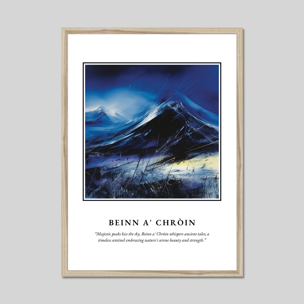 Poster in a natural frame