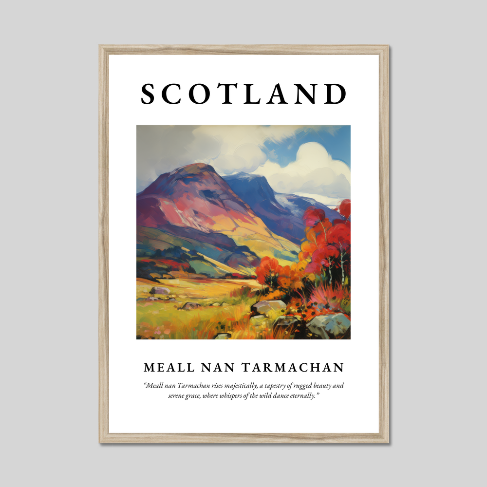 Poster in a natural frame with the word Scotland