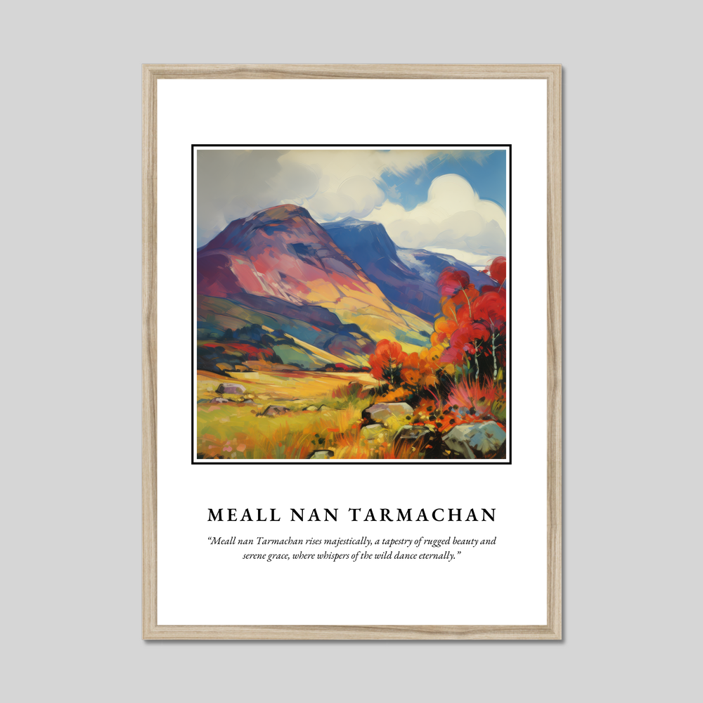 Poster in a natural frame