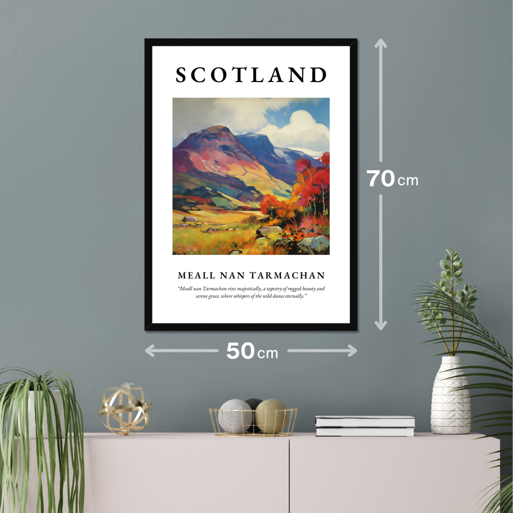 Poster of Meall nan Tarmachan hanging on a wall