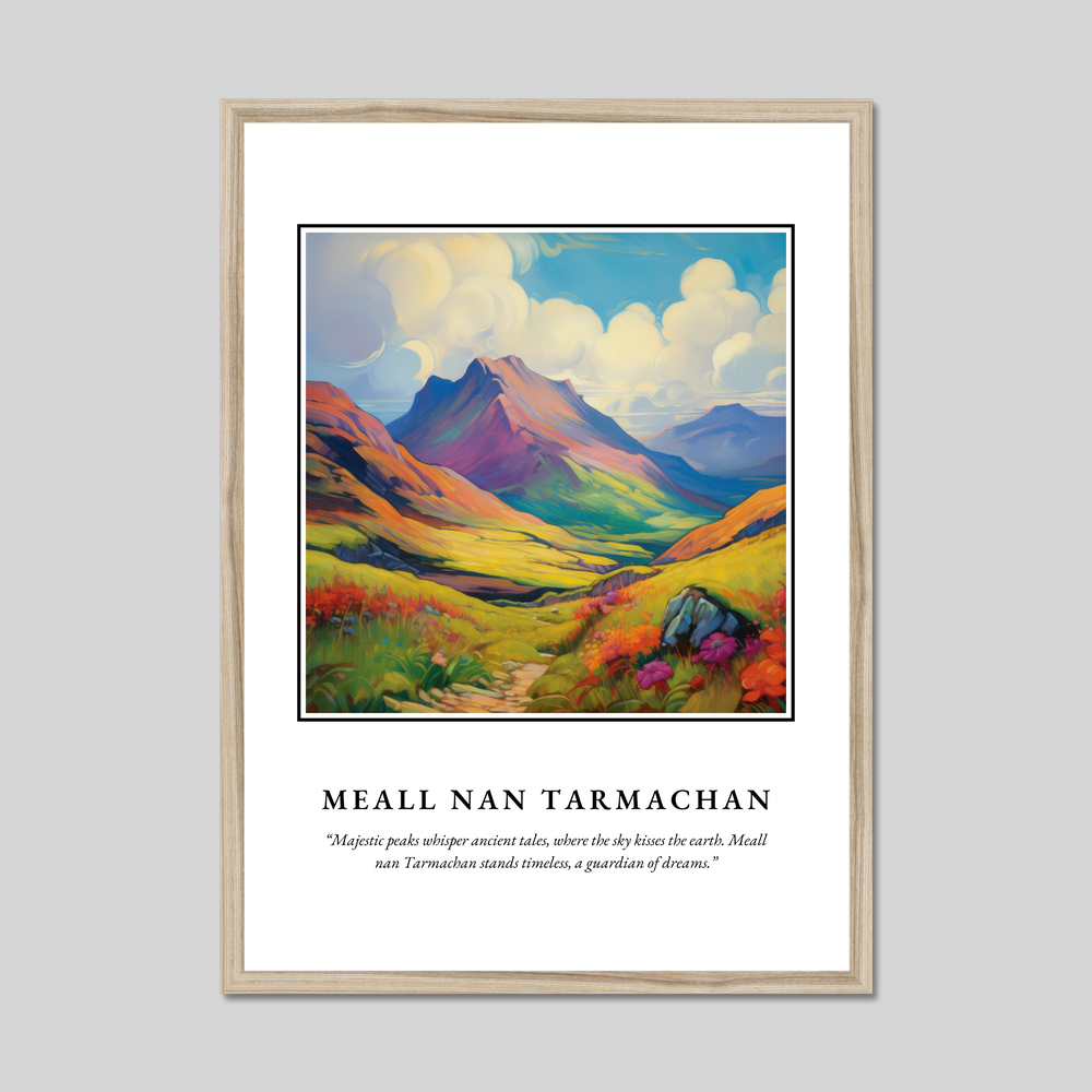 Poster in a natural frame