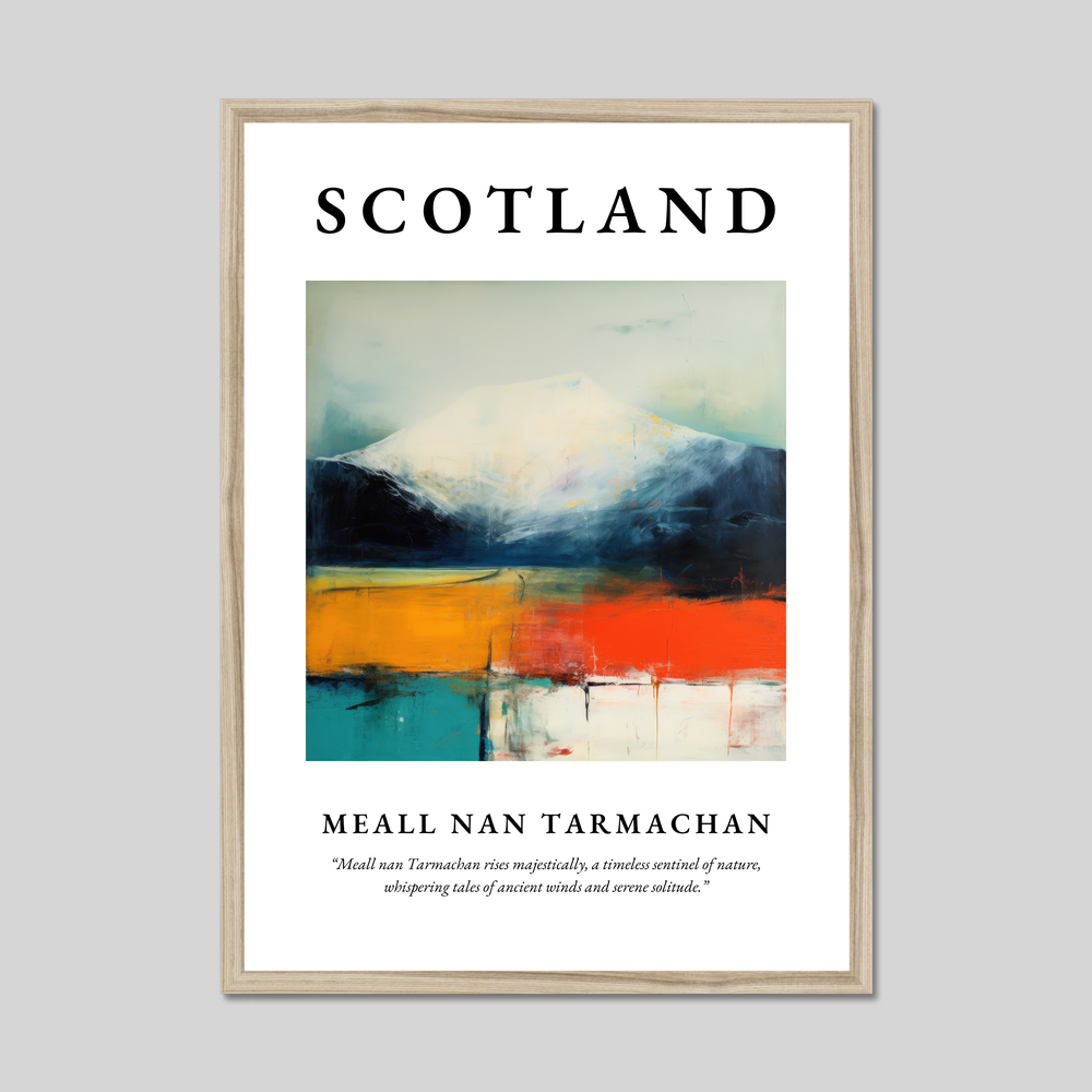 Poster in a natural frame with the word Scotland