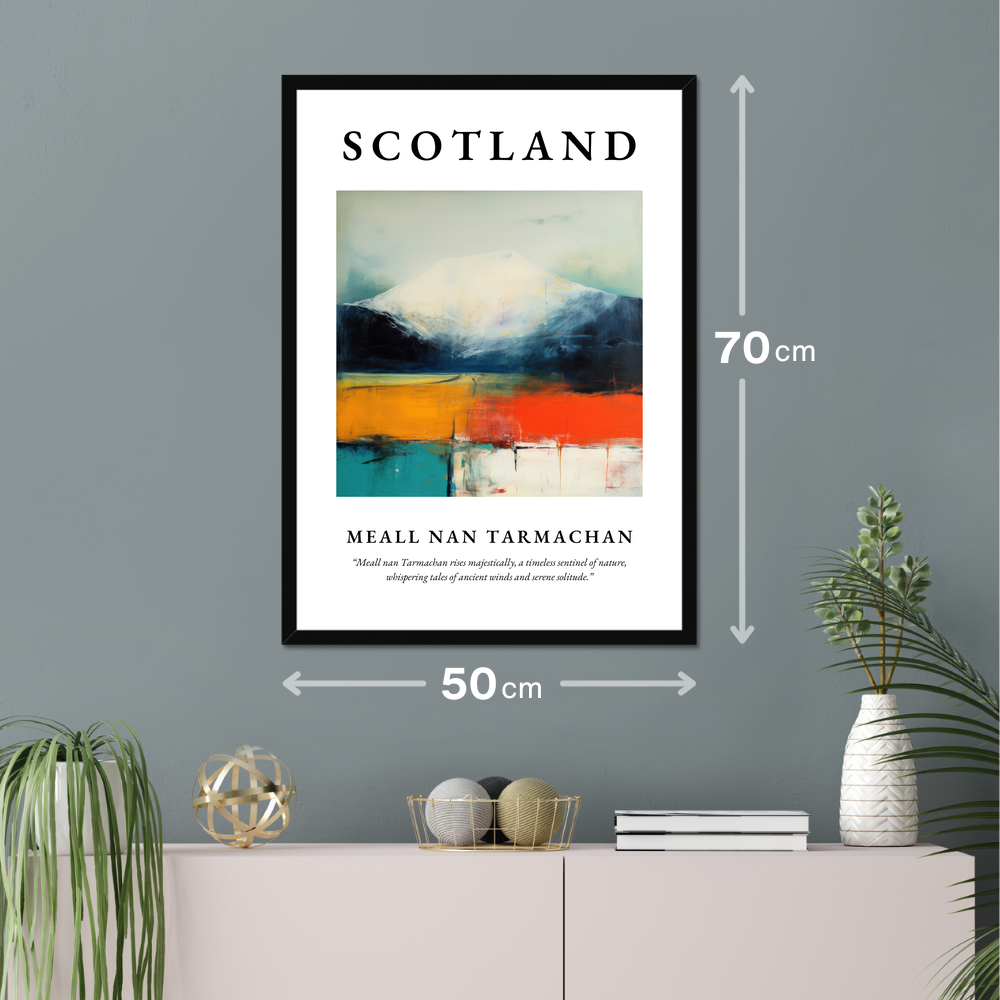 Poster of Meall nan Tarmachan hanging on a wall