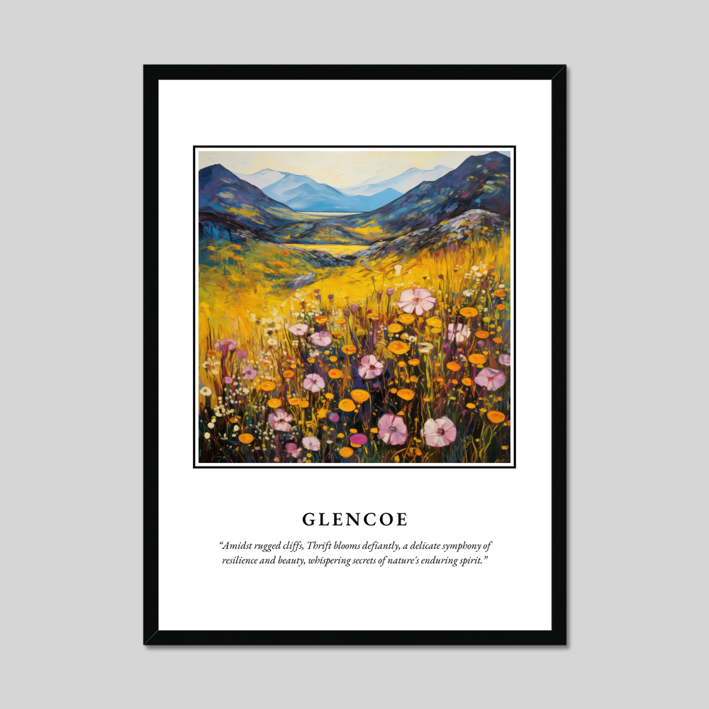 Poster in a black frame