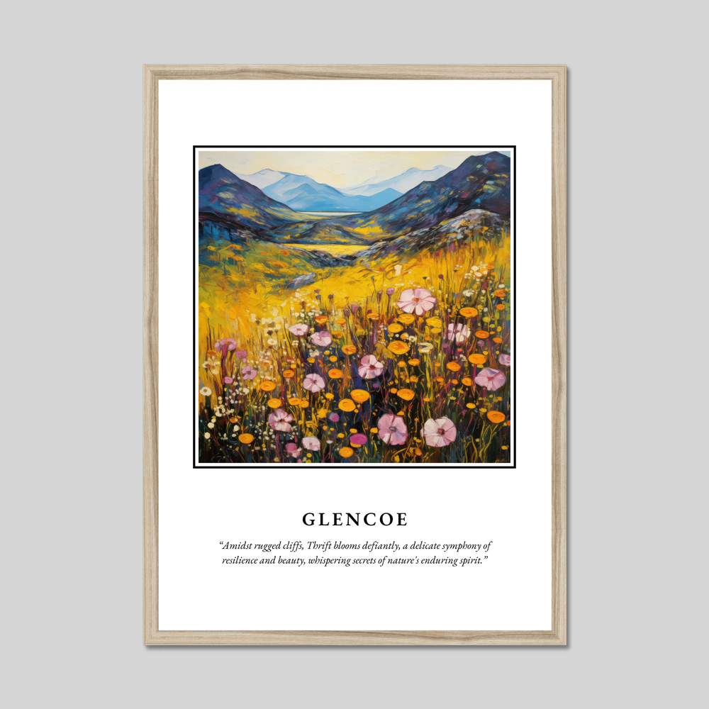 Poster in a natural frame