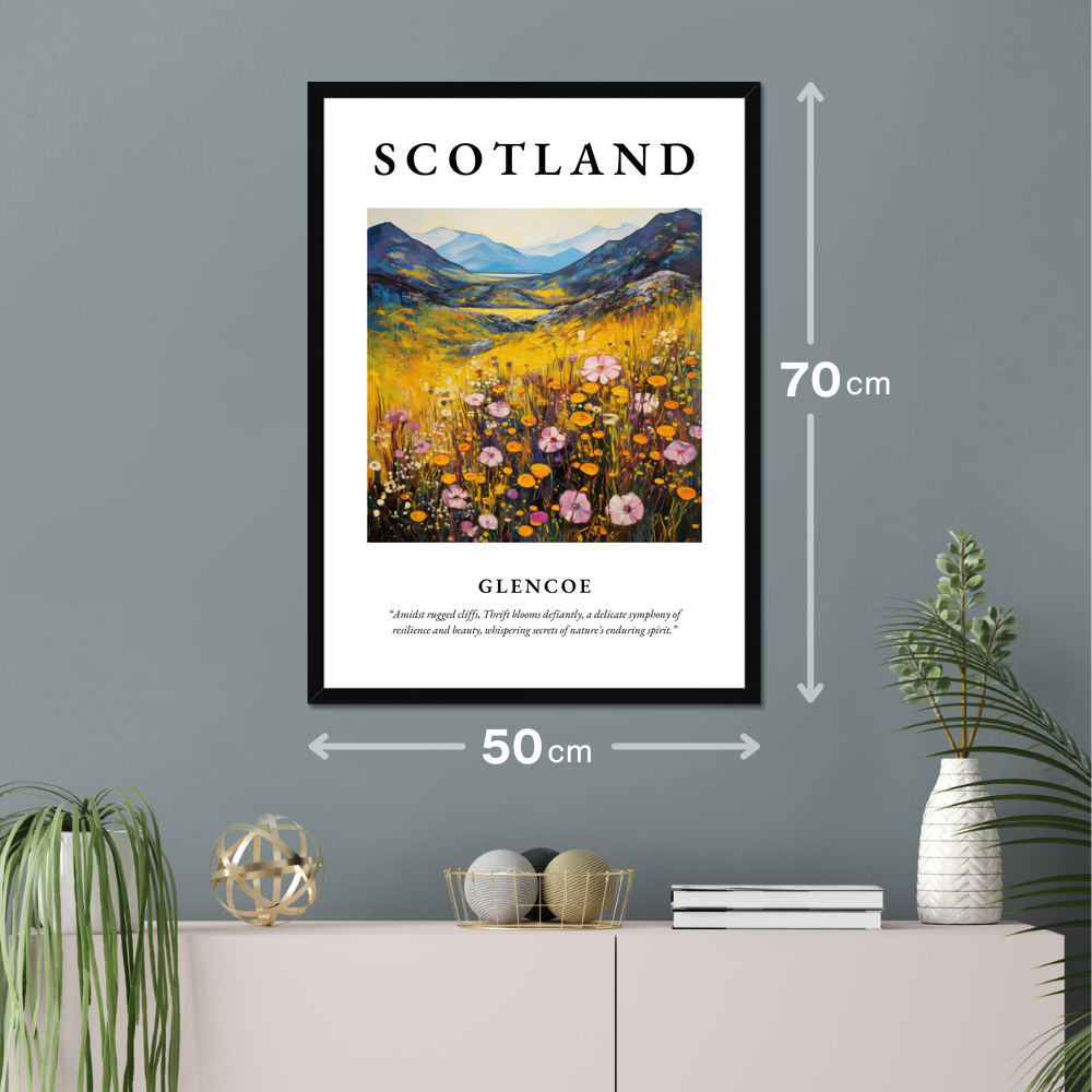 Poster of Glencoe hanging on a wall