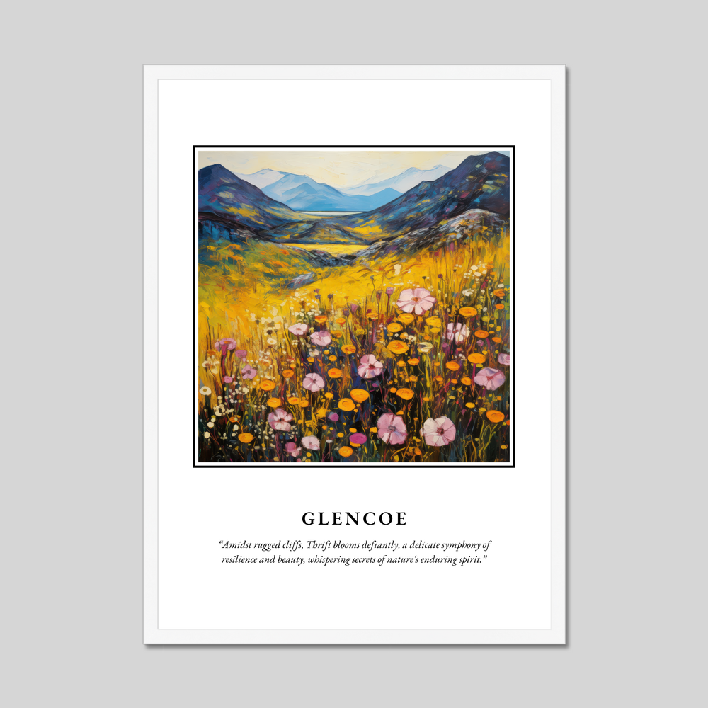 Poster in a white frame