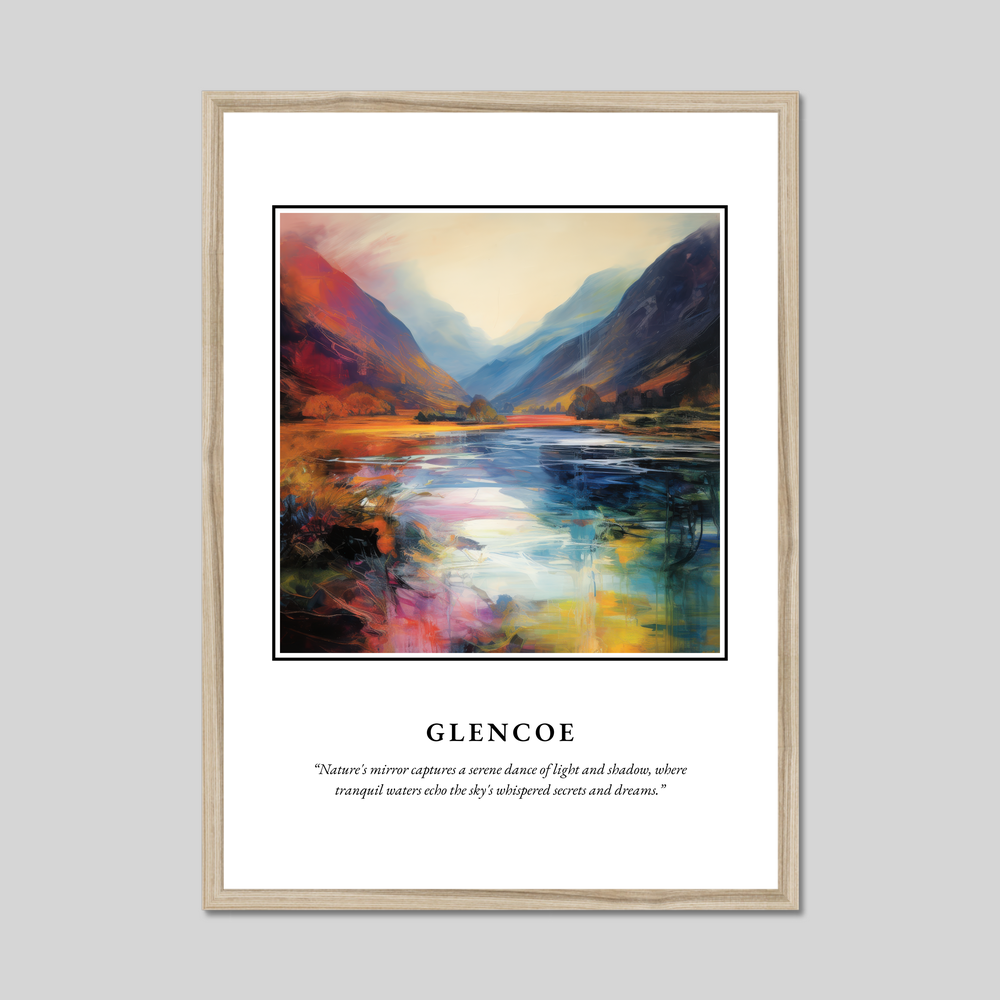 Poster in a natural frame