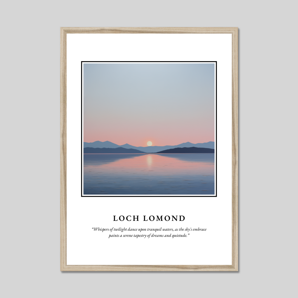 Poster in a natural frame