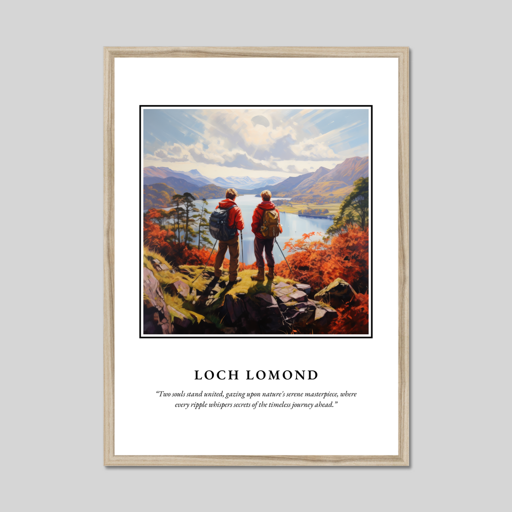 Poster in a natural frame