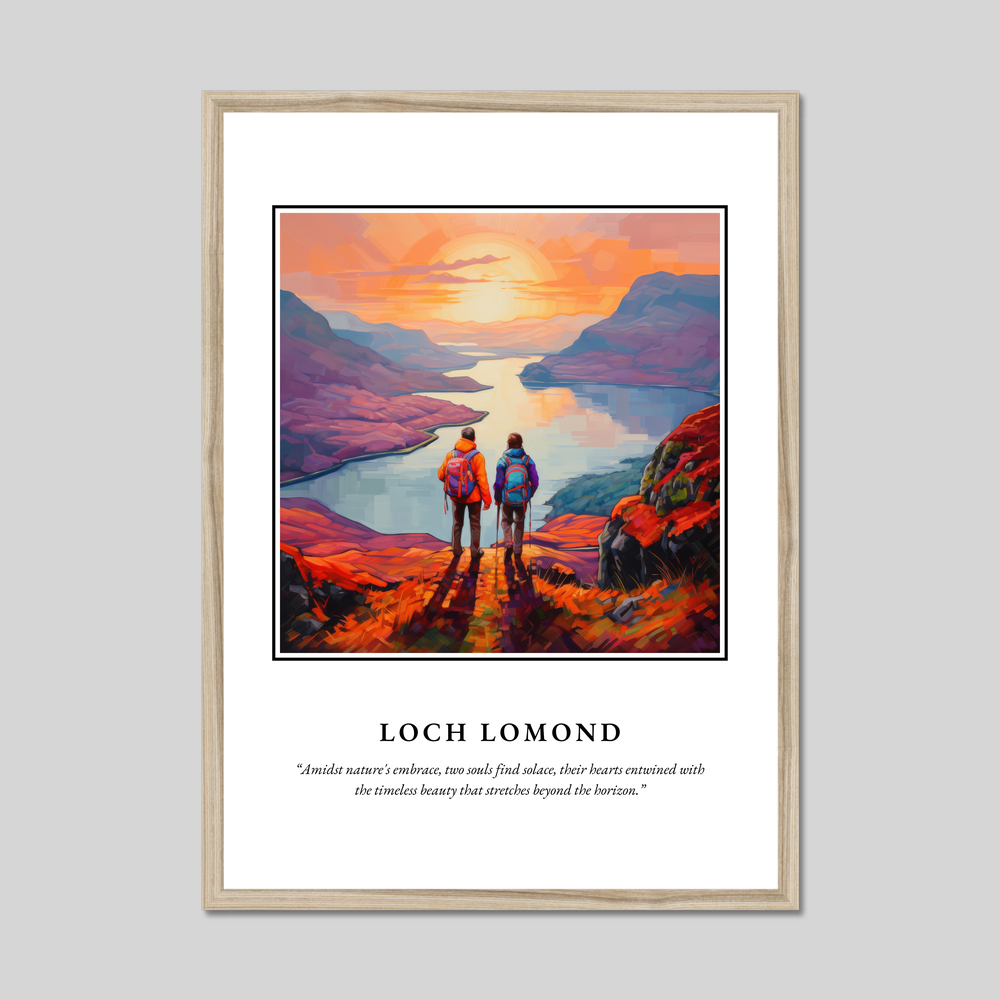 Poster in a natural frame