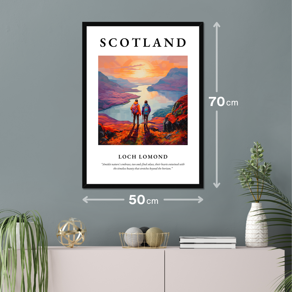 Poster of Loch Lomond hanging on a wall