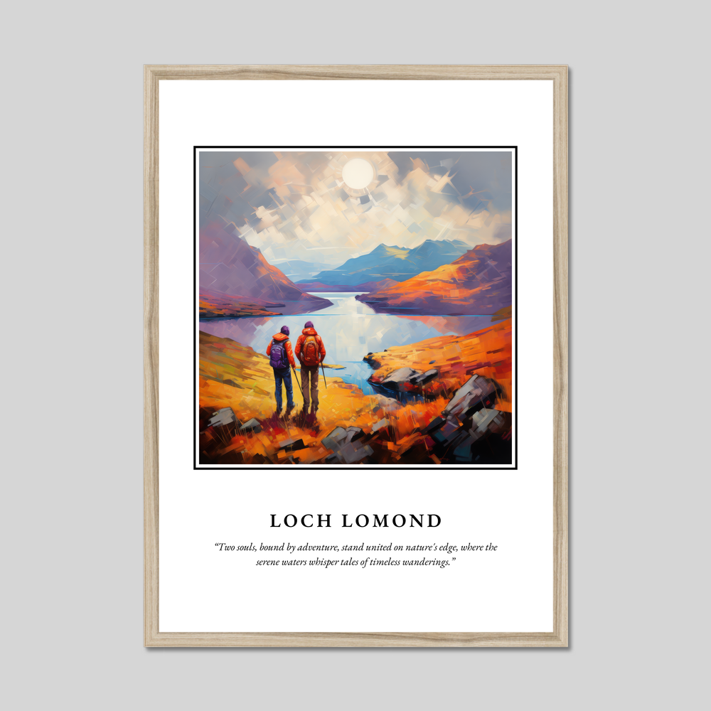 Poster in a natural frame