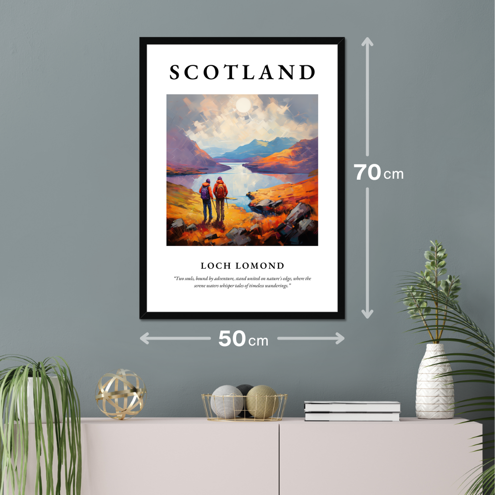 Poster of Loch Lomond hanging on a wall