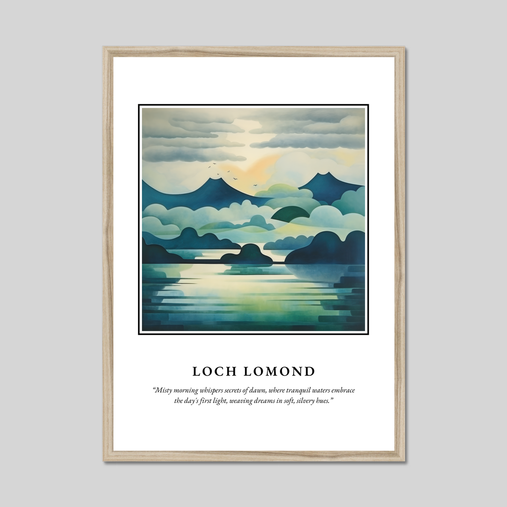 Poster in a natural frame