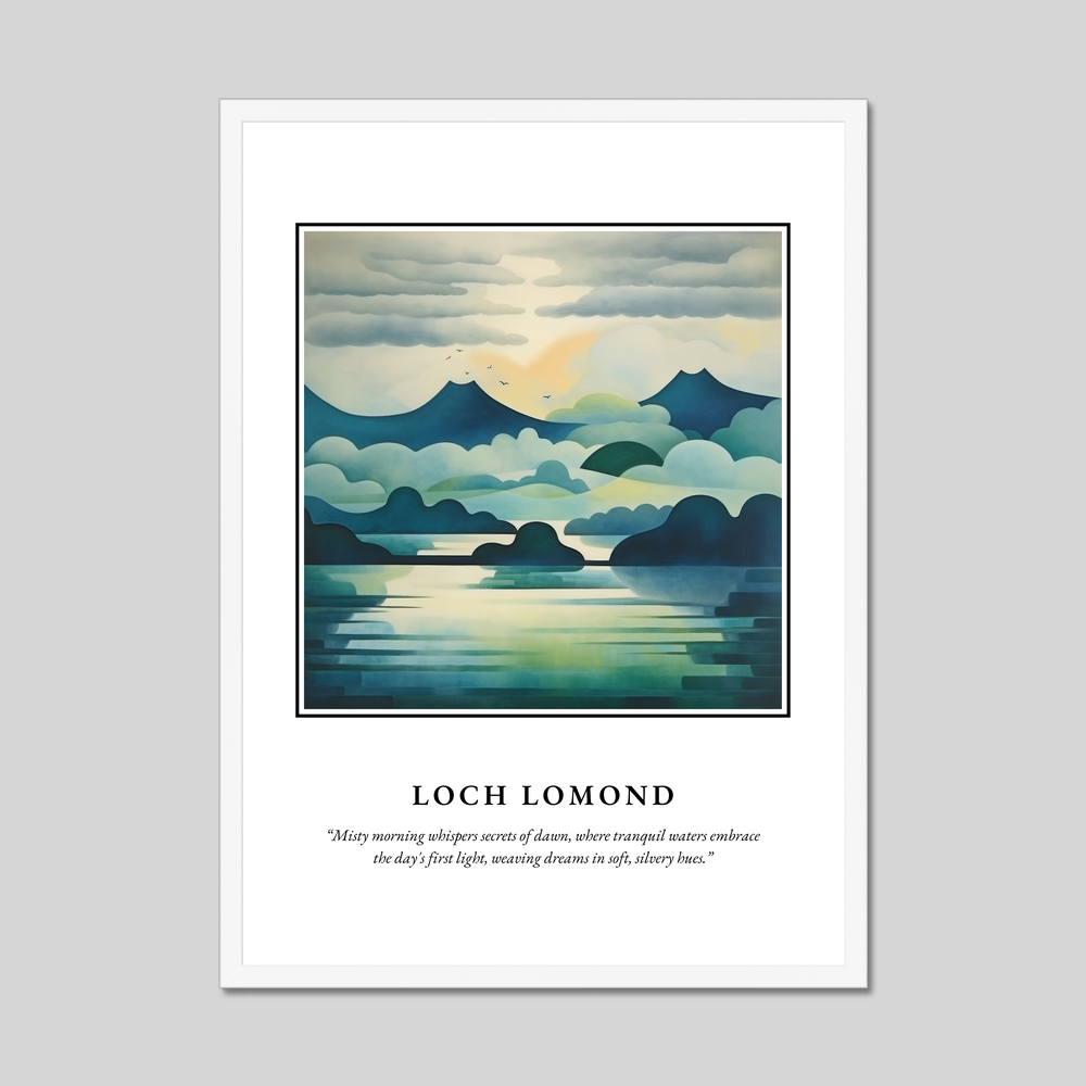 Poster in a white frame