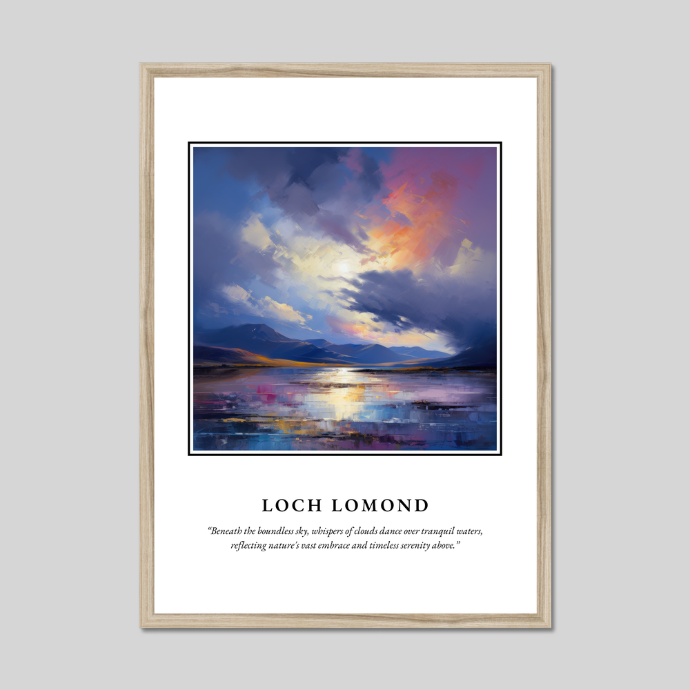 Poster in a natural frame