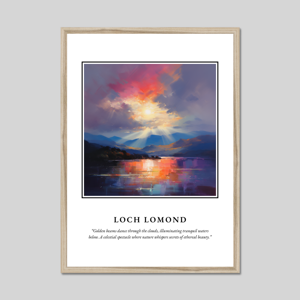 Poster in a natural frame