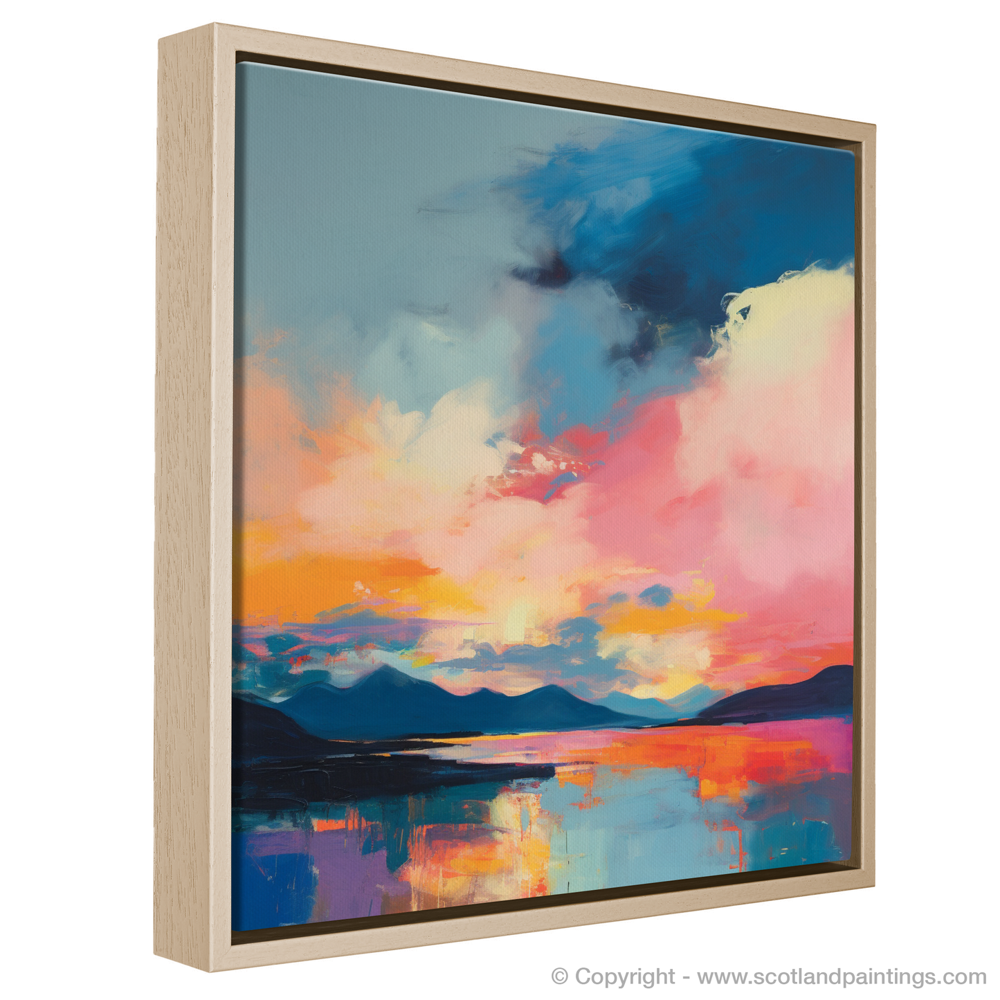 Painting and Art Print of A huge sky above Loch Lomond entitled "Twilight Reverie over Loch Lomond".