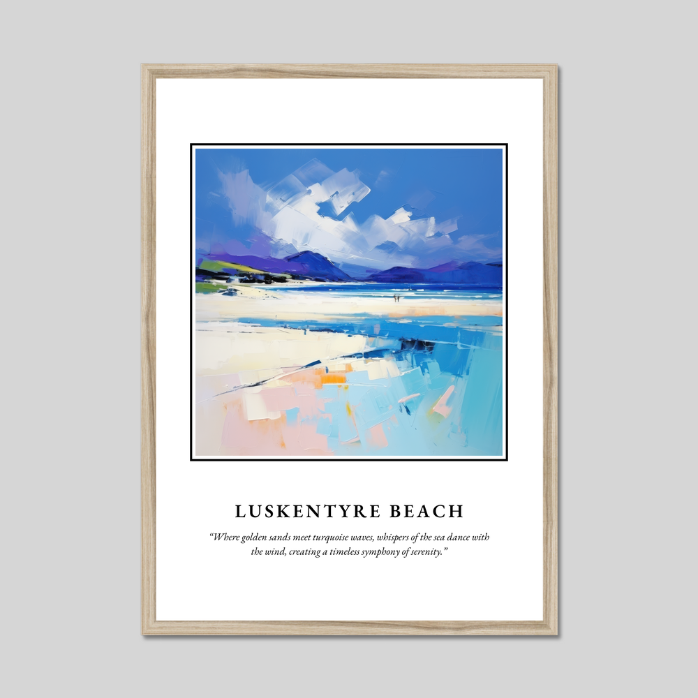 Poster in a natural frame