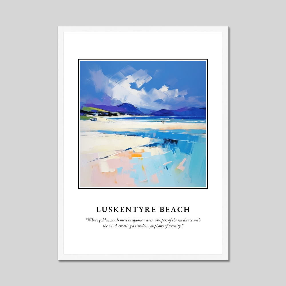 Poster in a white frame