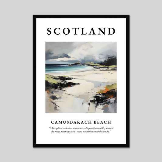 Poster of Camusdarach Beach, Scotland.