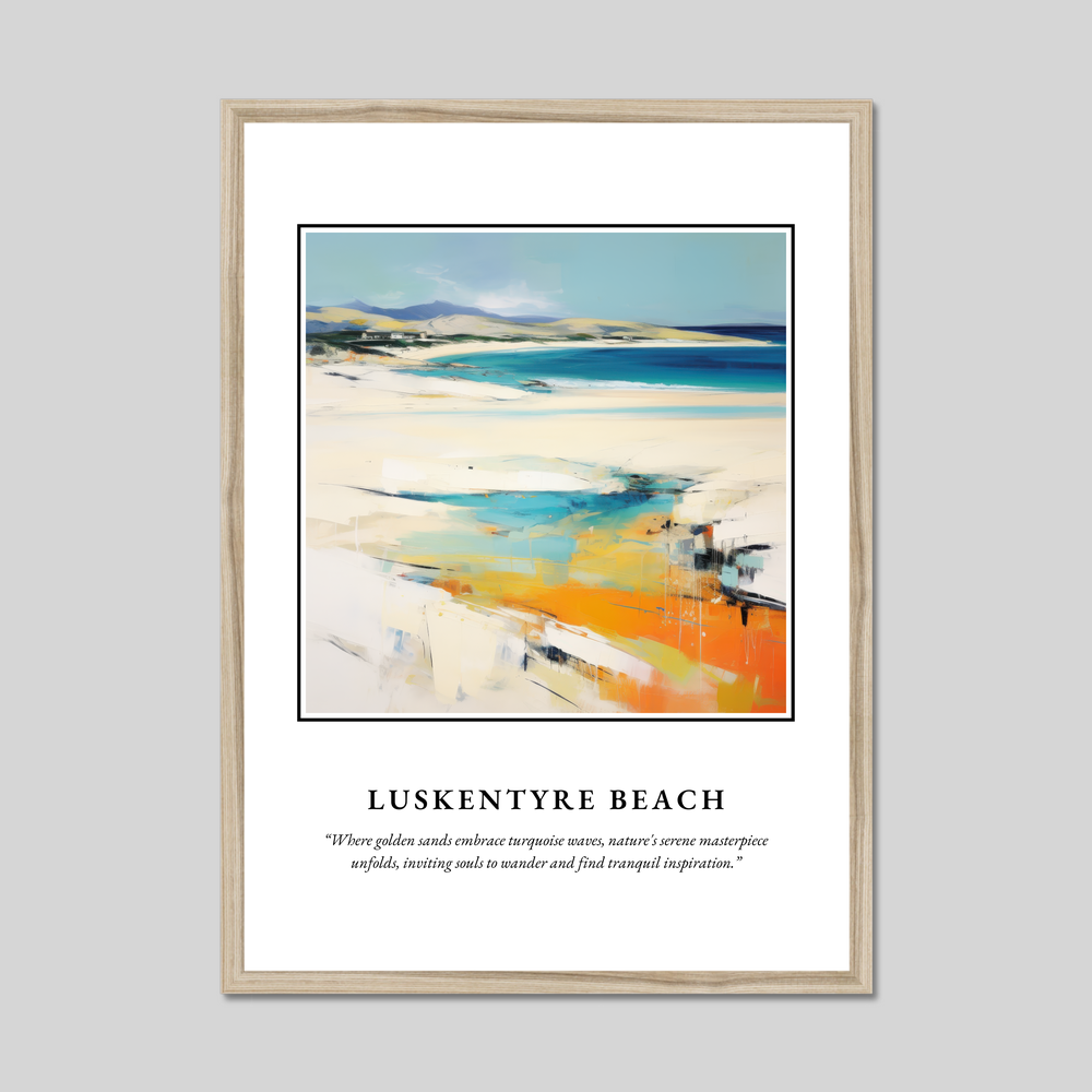 Poster in a natural frame