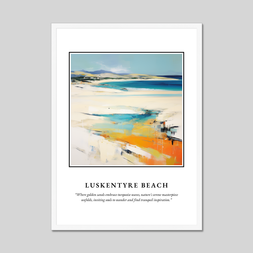 Poster in a white frame