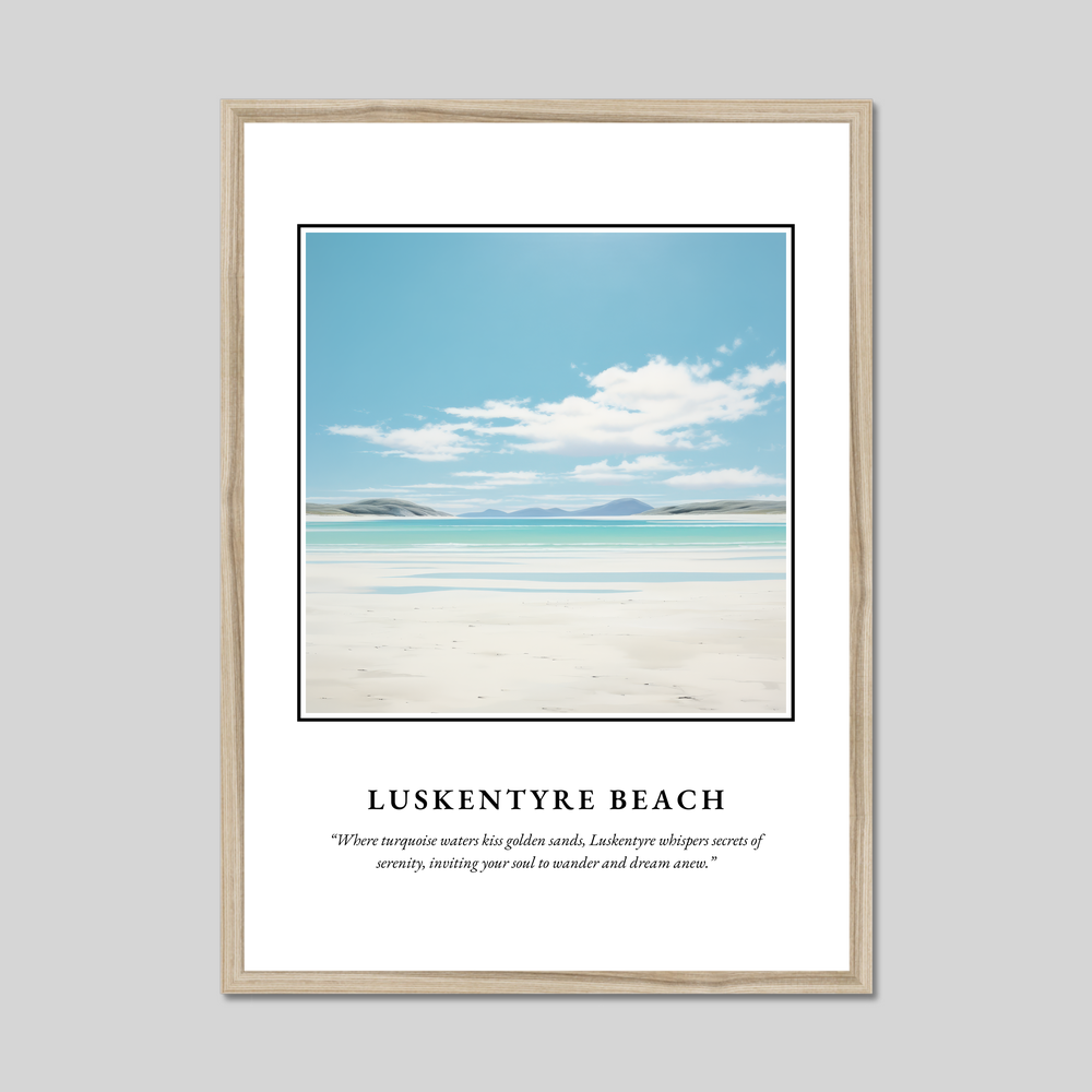 Poster in a natural frame