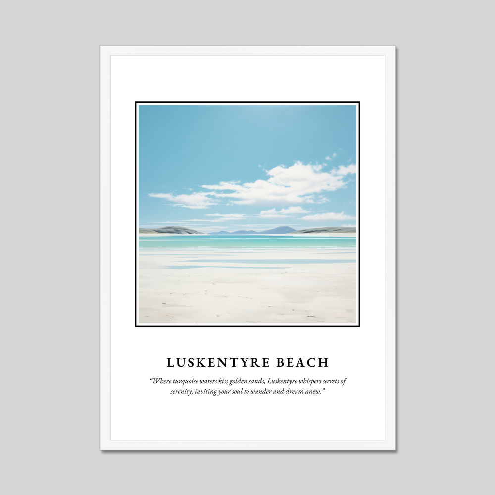 Poster in a white frame