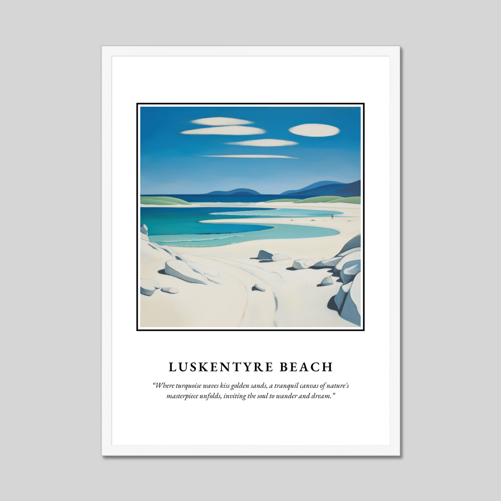 Poster in a white frame