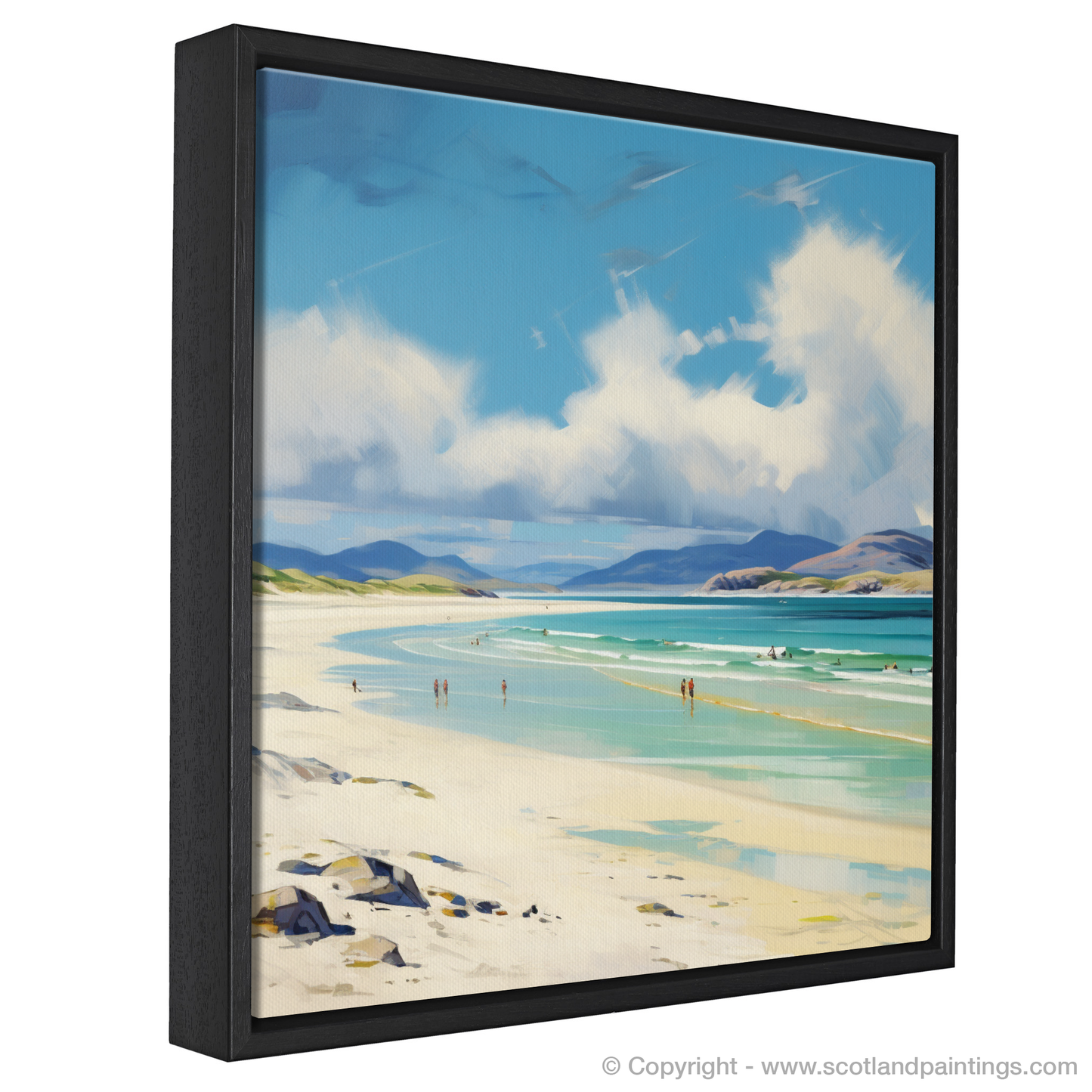 Painting and Art Print of Luskentyre Beach, Isle of Harris entitled "Serene Shores of Luskentyre Beach".