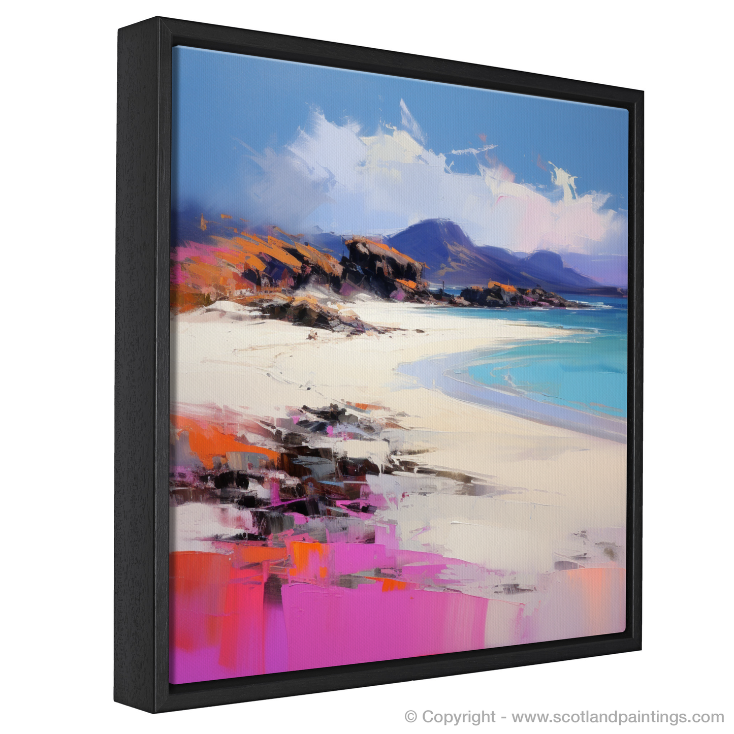 Painting and Art Print of Camusdarach Beach, Arisaig entitled "Expressionism Unleashed: Camusdarach Beach's Wild Beauty".