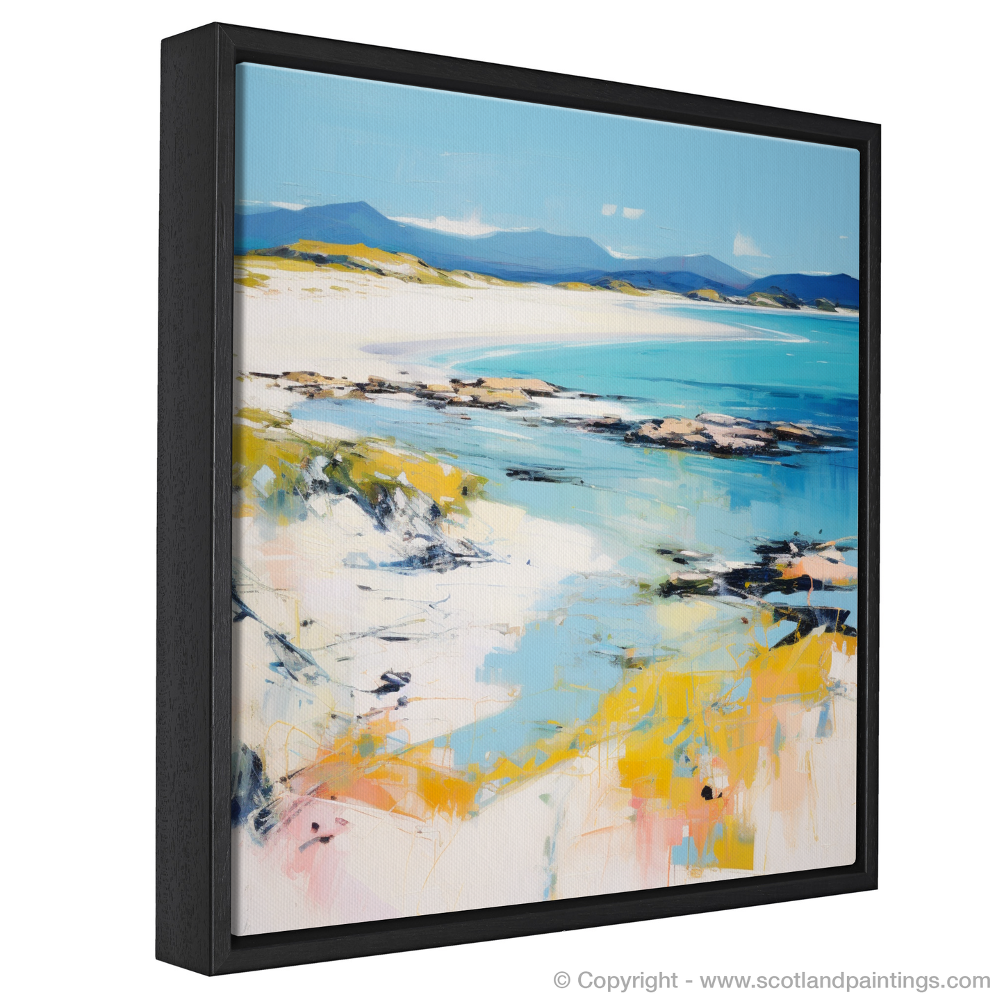 Painting and Art Print of Camusdarach Beach, Arisaig entitled "Abstract Impression of Camusdarach Beach".