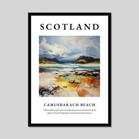 Poster of Camusdarach Beach, Scotland.