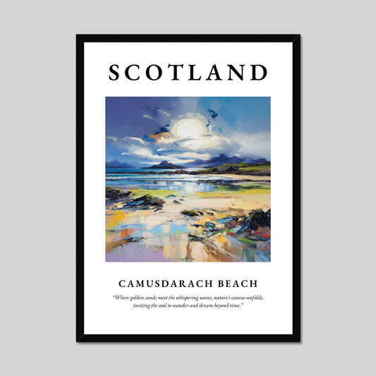 Poster of Camusdarach Beach, Scotland.