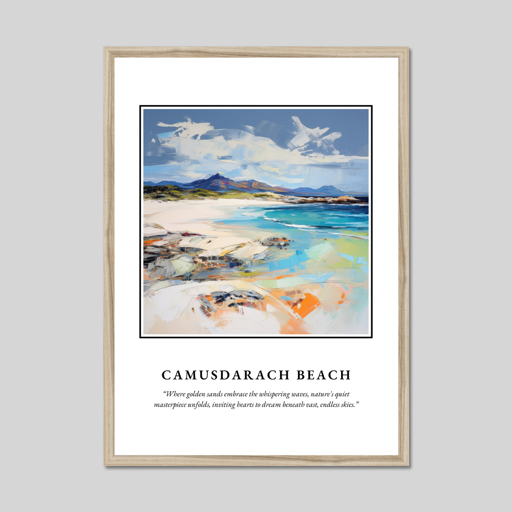 Poster in a natural frame