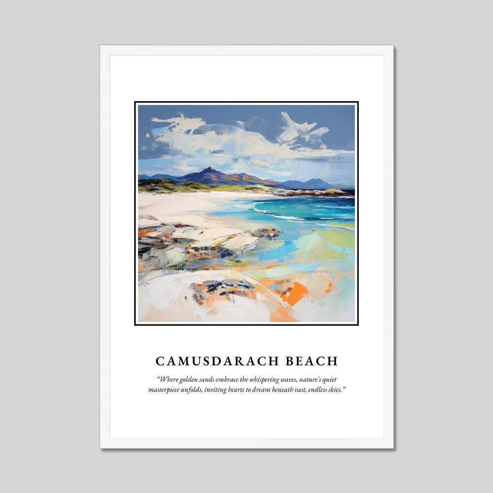 Poster in a white frame