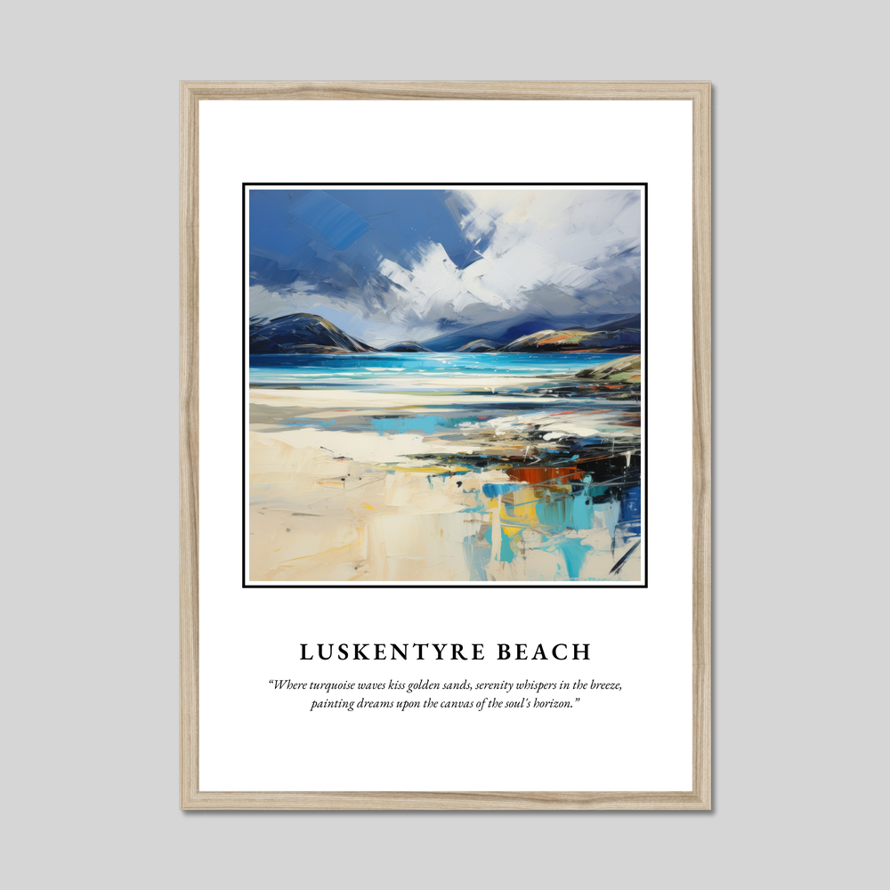 Poster in a natural frame