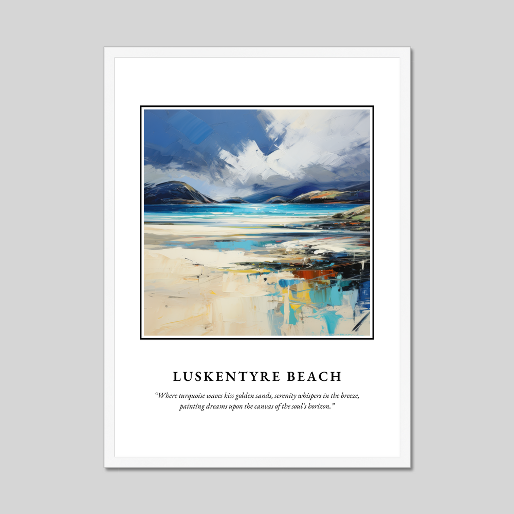 Poster in a white frame