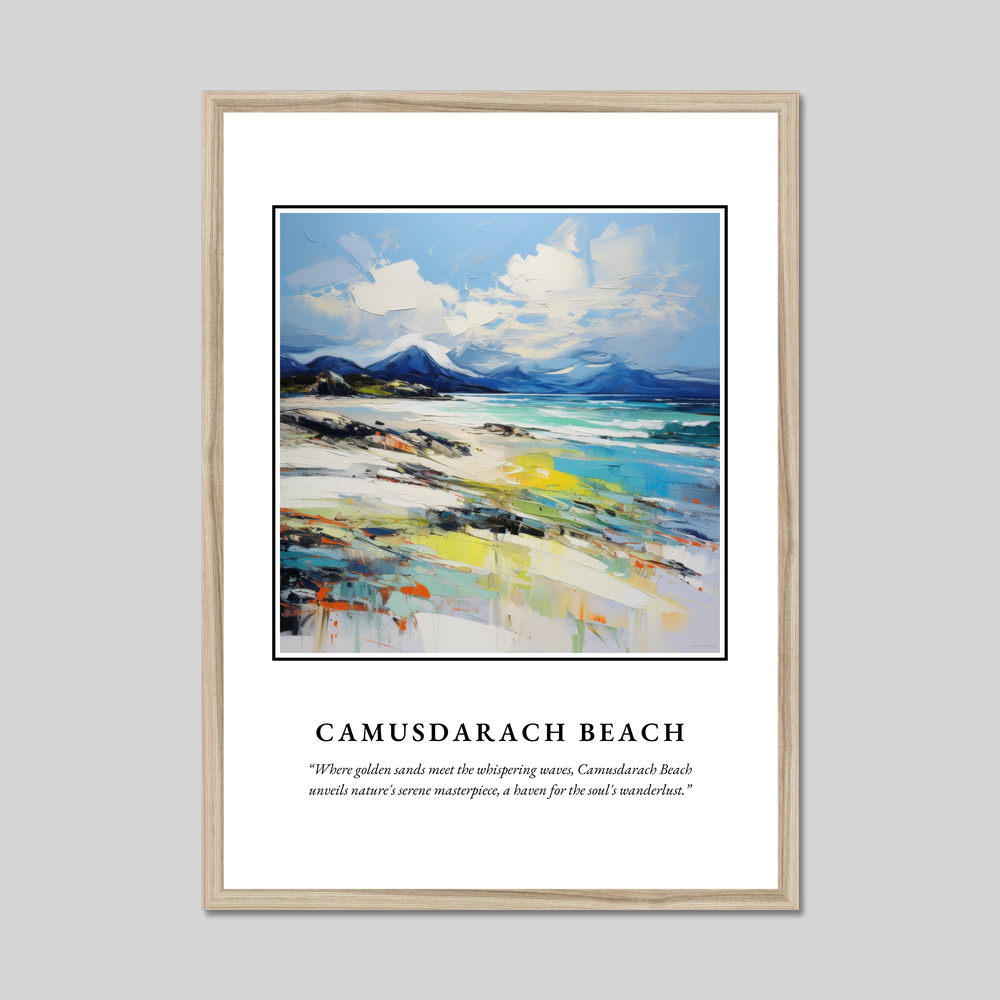 Poster in a natural frame