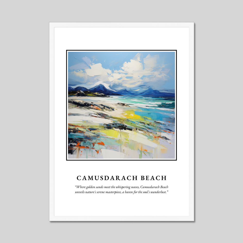 Poster in a white frame