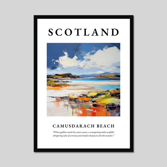 Poster of Camusdarach Beach, Scotland.