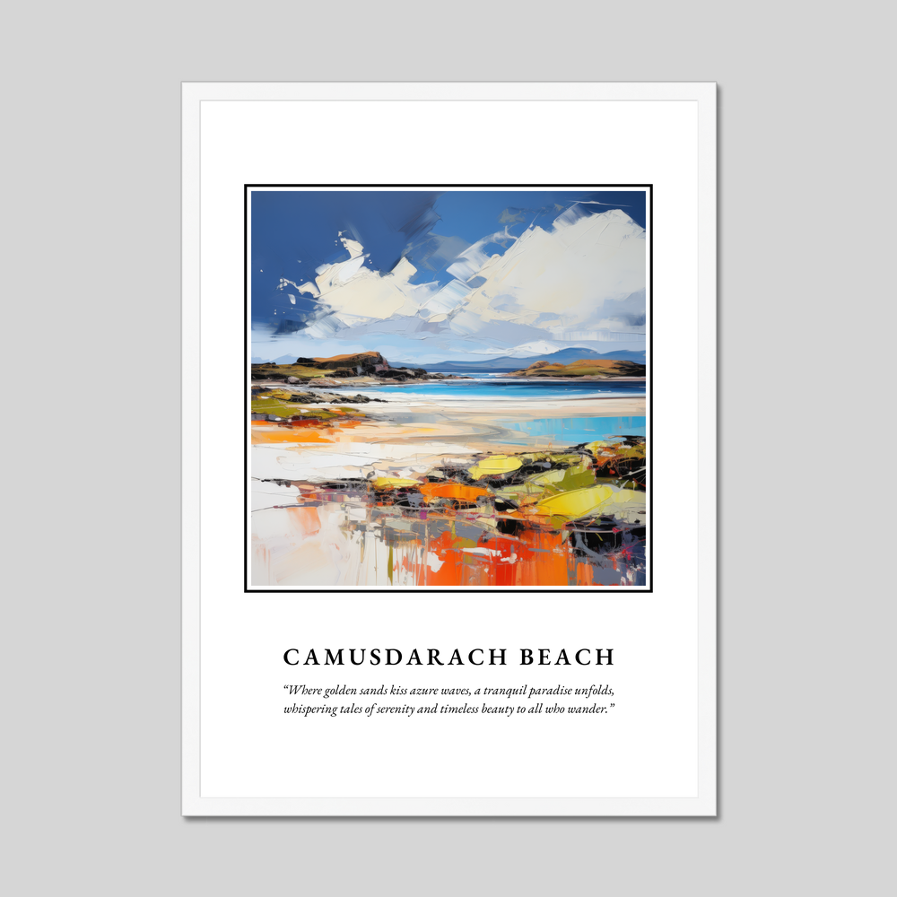 Poster in a white frame