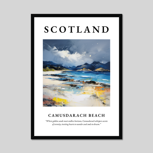 Poster of Camusdarach Beach, Scotland.