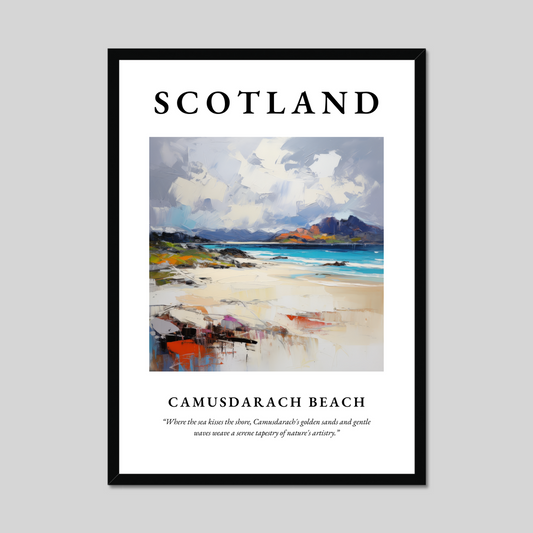 Poster of Camusdarach Beach, Scotland.