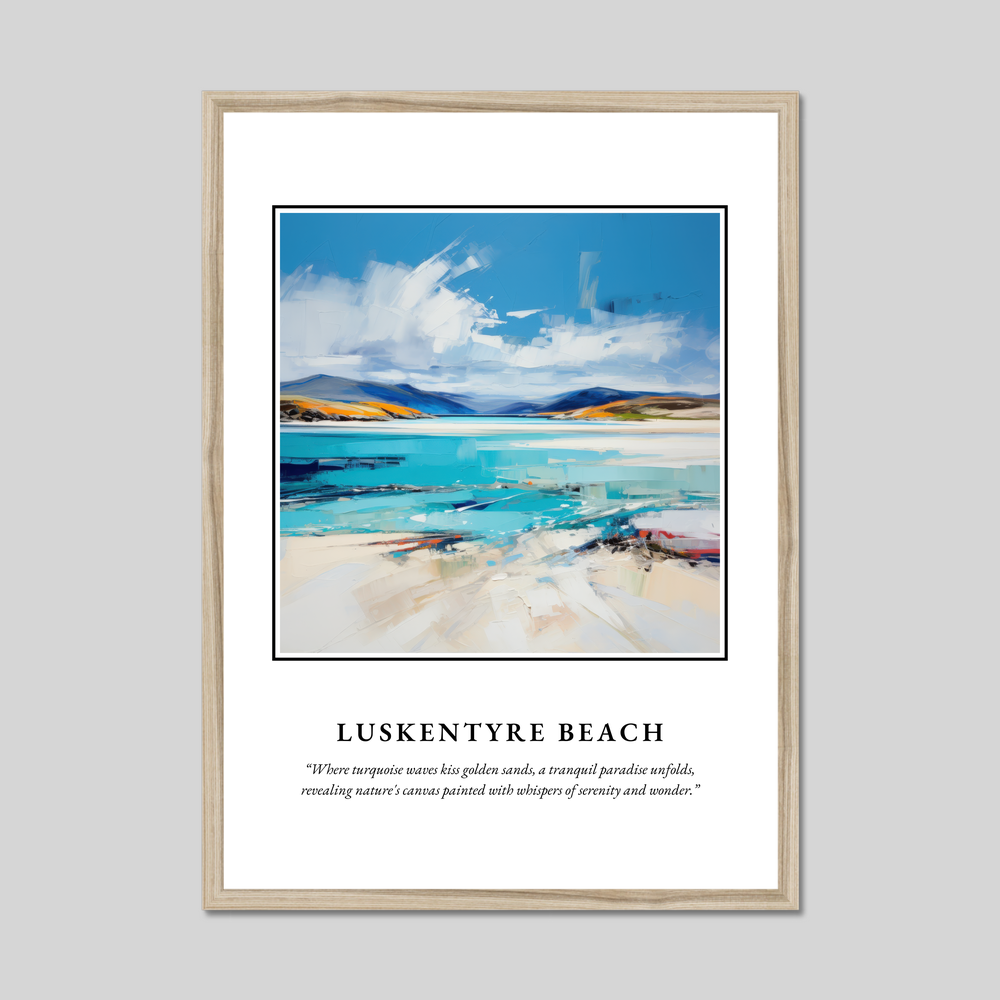 Poster in a natural frame