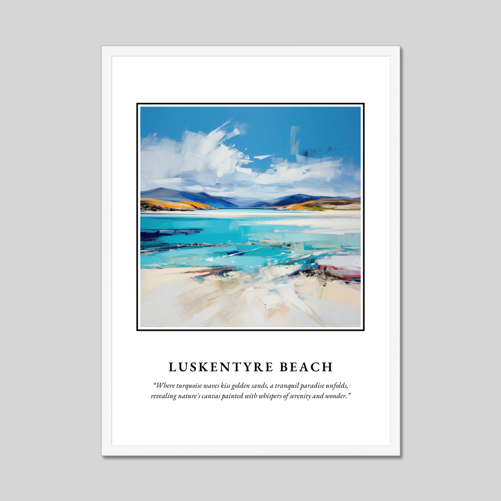 Poster in a white frame