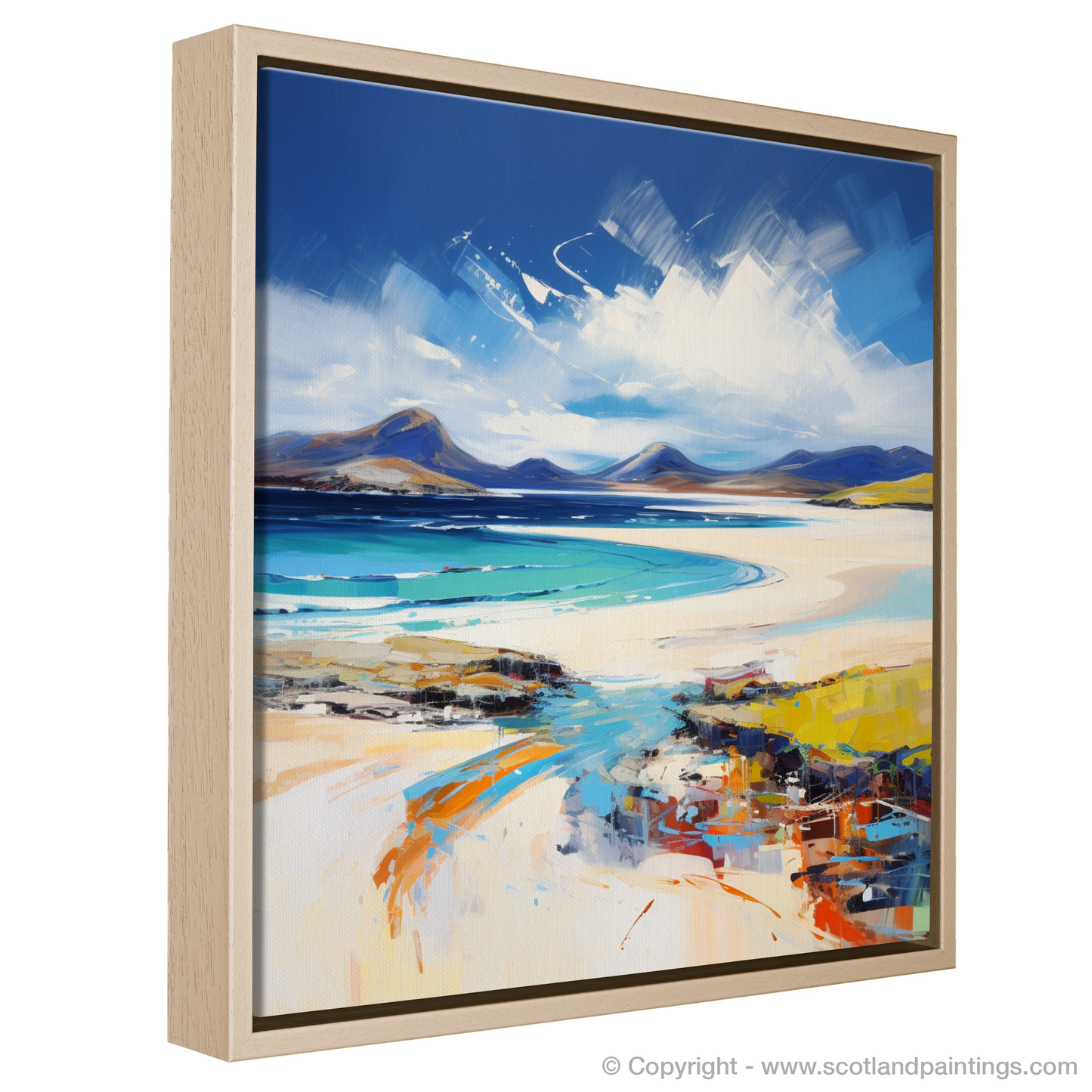 Painting and Art Print of Luskentyre Beach, Isle of Harris entitled "Expressionist Escape: Luskentyre Beach, Isle of Harris".