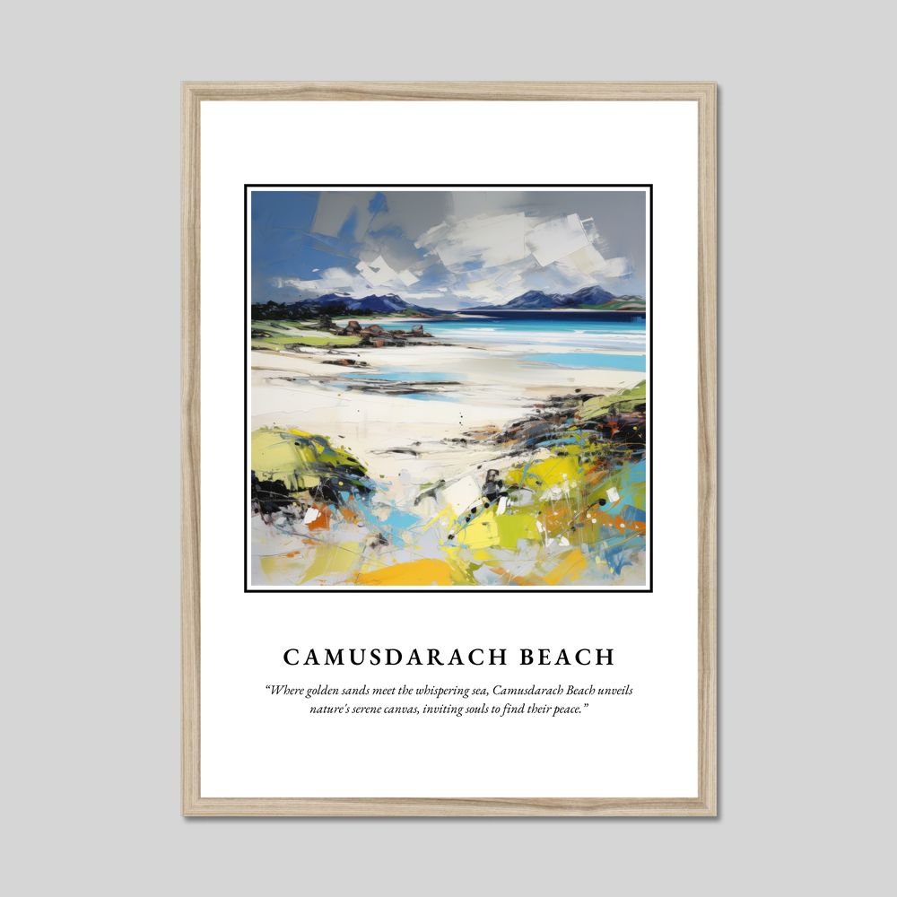 Poster in a natural frame